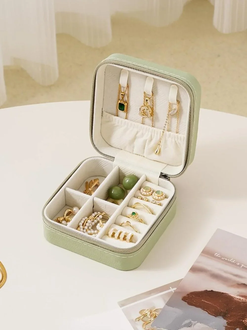 Portable Mini Travel Jewelry Organizer Case - Perfect Gift for Women & Girls